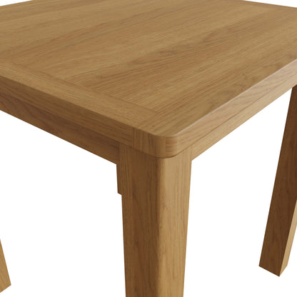 Clara Rustic Oak Fixed Top Dining Table 78cm