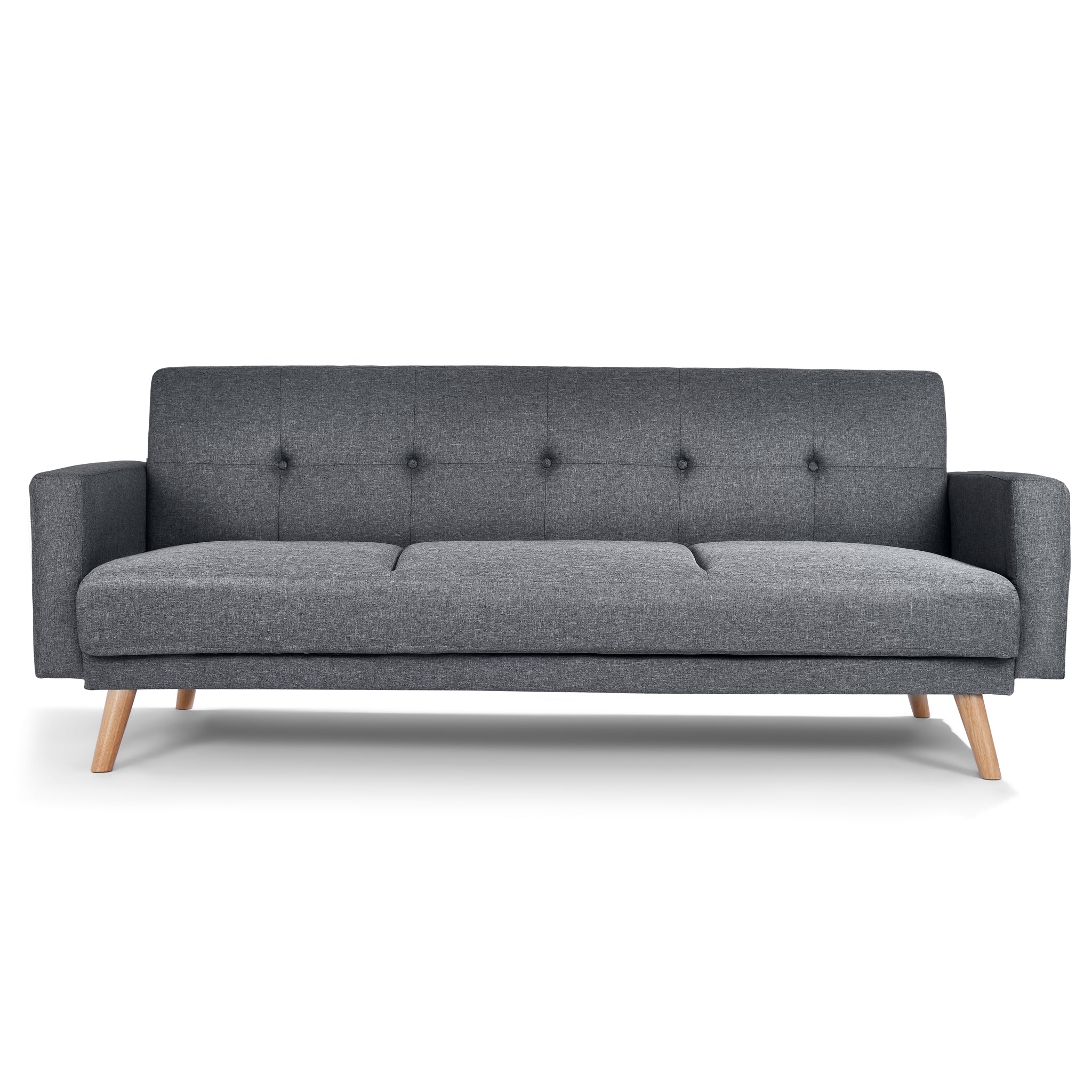 Narvik Click Clack 3 Seater Sofa Bed - Grey-5056150202752-Bargainia.com