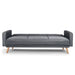 Narvik Click Clack 3 Seater Sofa Bed - Grey-5056150202752-Bargainia.com