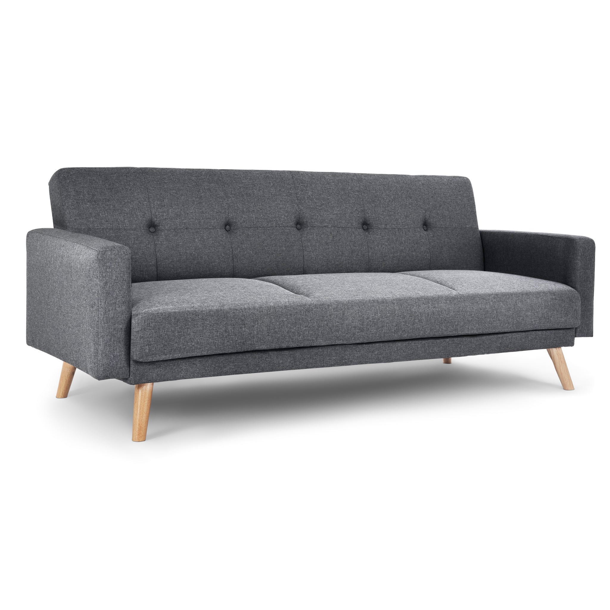 Narvik Click Clack 3 Seater Sofa Bed - Grey-5056150202752-Bargainia.com