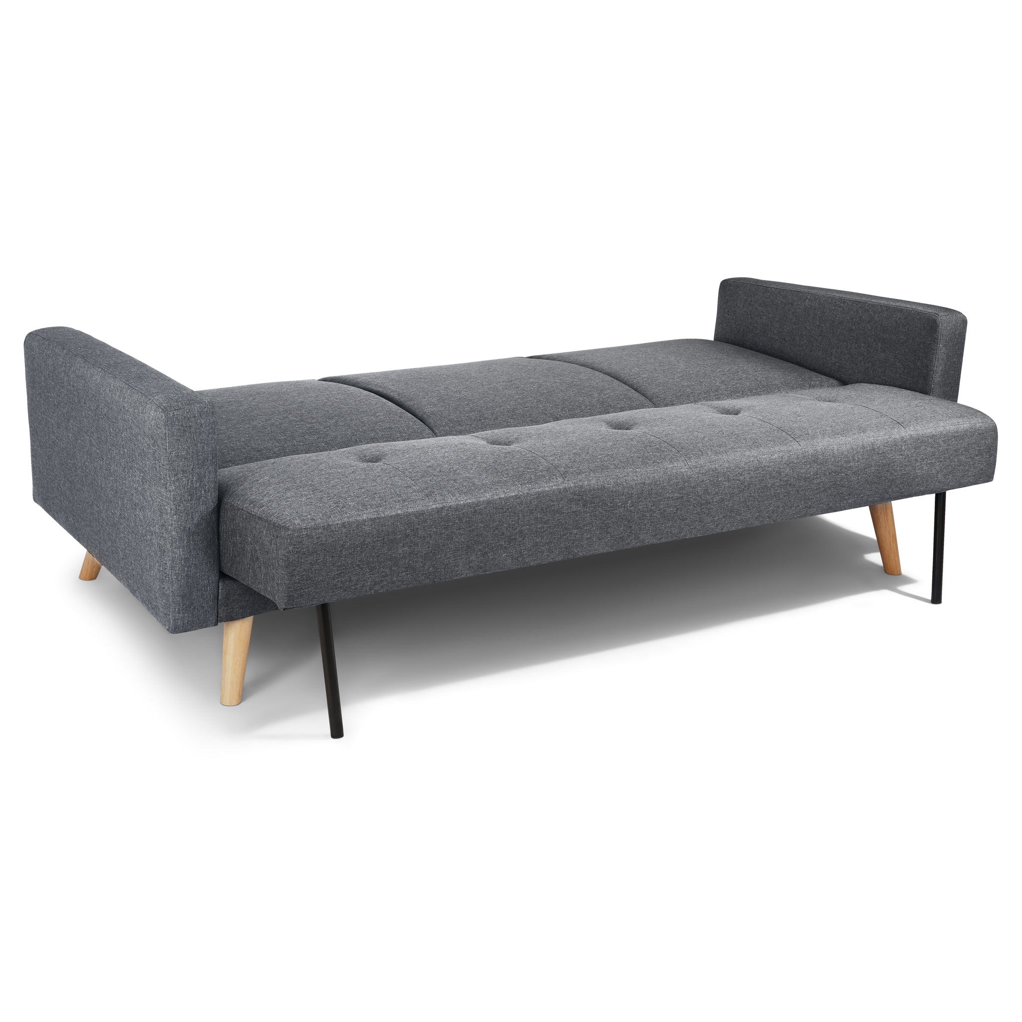 Narvik Click Clack 3 Seater Sofa Bed - Grey-5056150202752-Bargainia.com