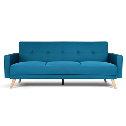 Narvik Click Clack 3 Seater Sofa Bed - Navy-5056150202776-Bargainia.com