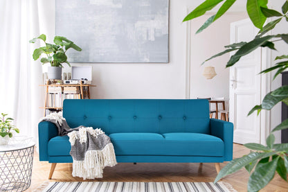 Narvik Click Clack 3 Seater Sofa Bed - Navy-5056150202776-Bargainia.com