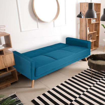 Narvik Click Clack 3 Seater Sofa Bed - Navy-5056150202776-Bargainia.com