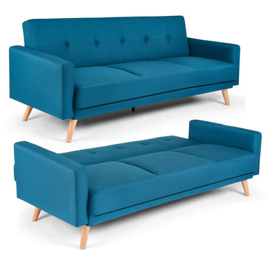 Narvik Click Clack 3 Seater Sofa Bed - Navy-5056150202776-Bargainia.com