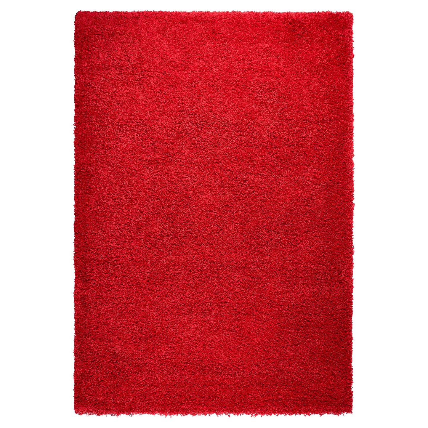 Bright Red Thick Shaggy Rug - California