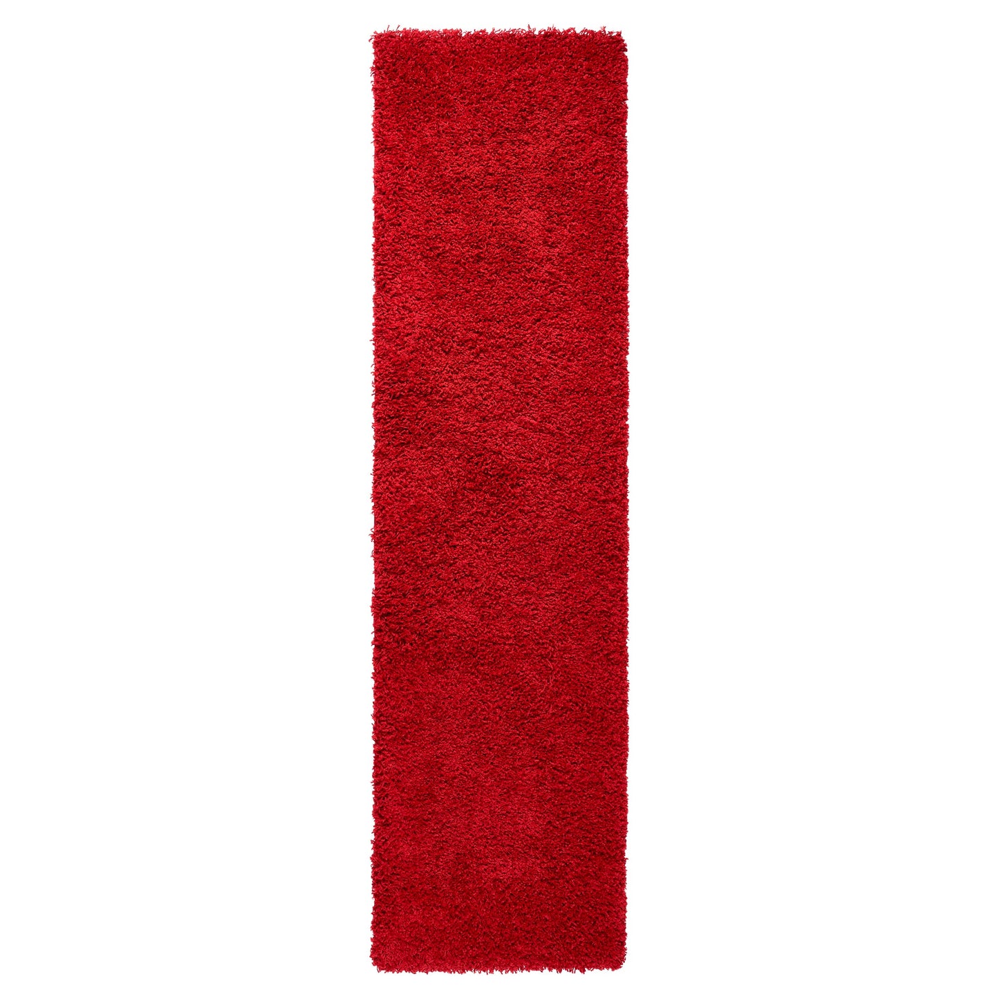 Bright Red Thick Shaggy Rug - California