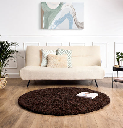 Chocolate Brown Thick Shaggy Rug - California