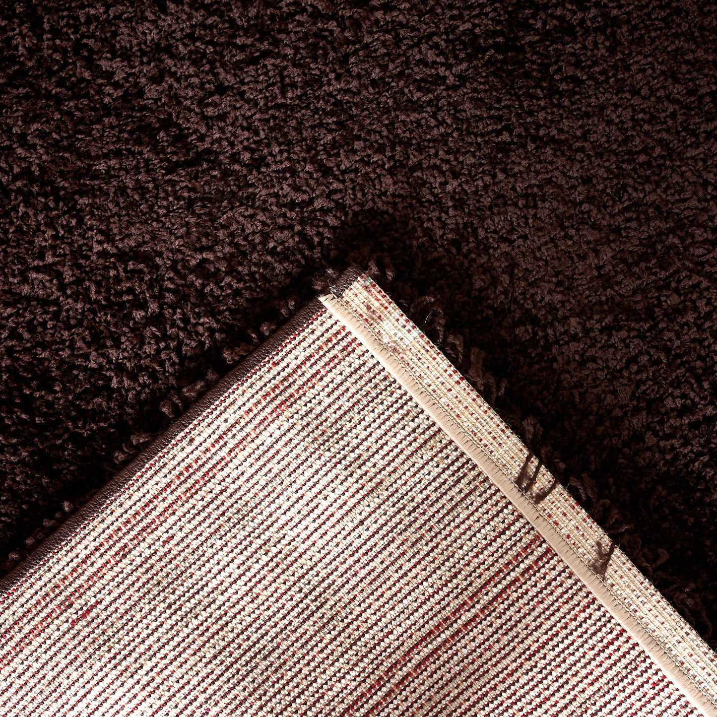 Chocolate Brown Thick Shaggy Rug - California