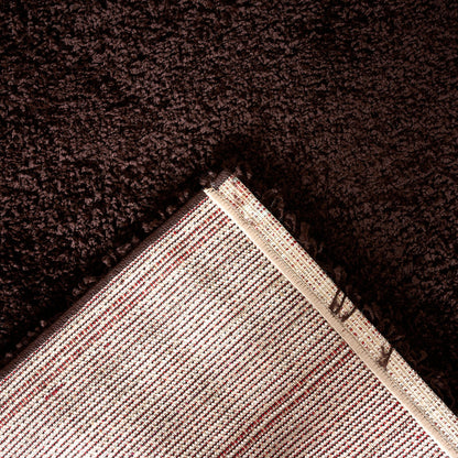 Chocolate Brown Thick Shaggy Rug - California