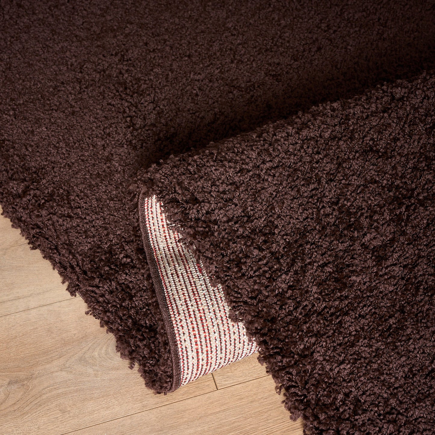 Chocolate Brown Thick Shaggy Rug - California