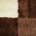 Cream & Brown Checked Shaggy Rug - California-Bargainia.com