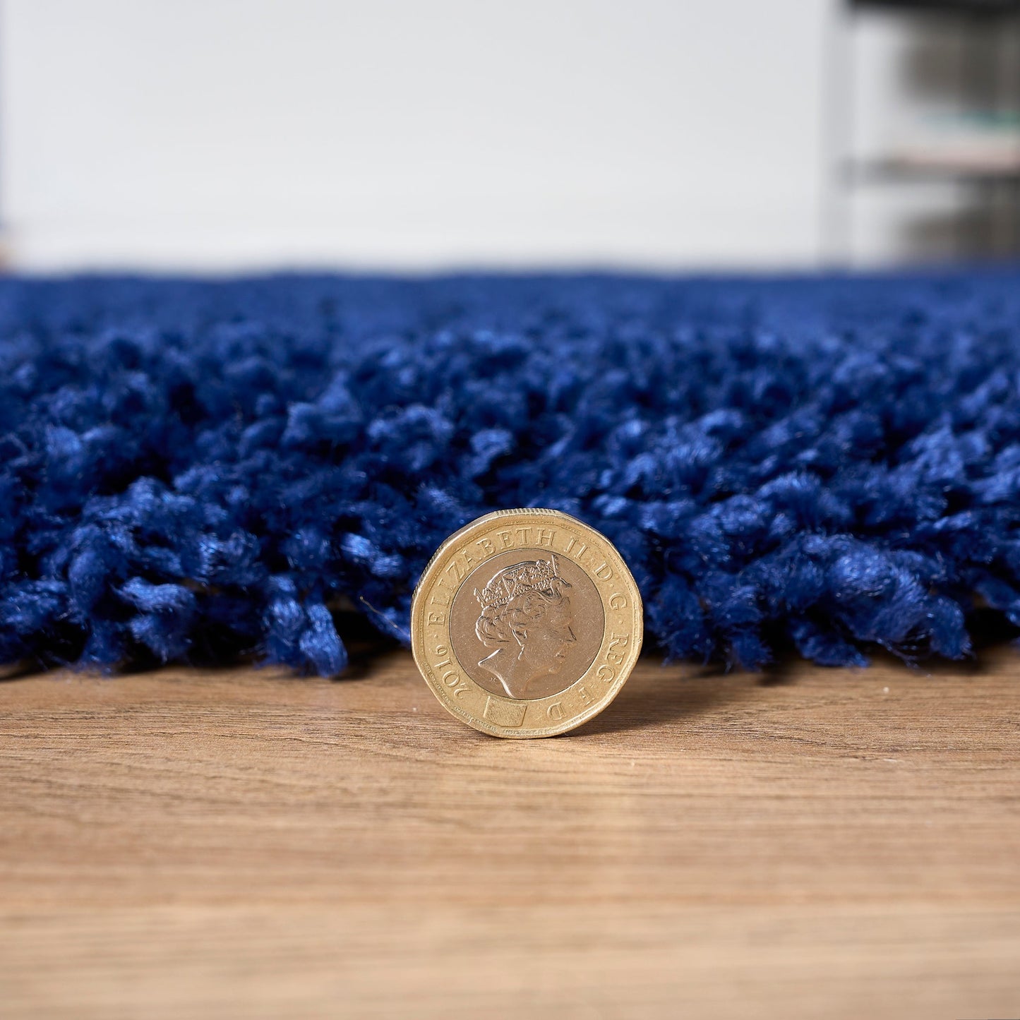 Navy Blue Thick Shaggy Rug - California