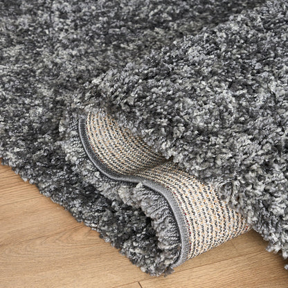 Grey Thick Shaggy Rug - California