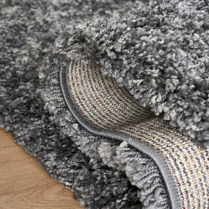 Grey Thick Shaggy Rug - California