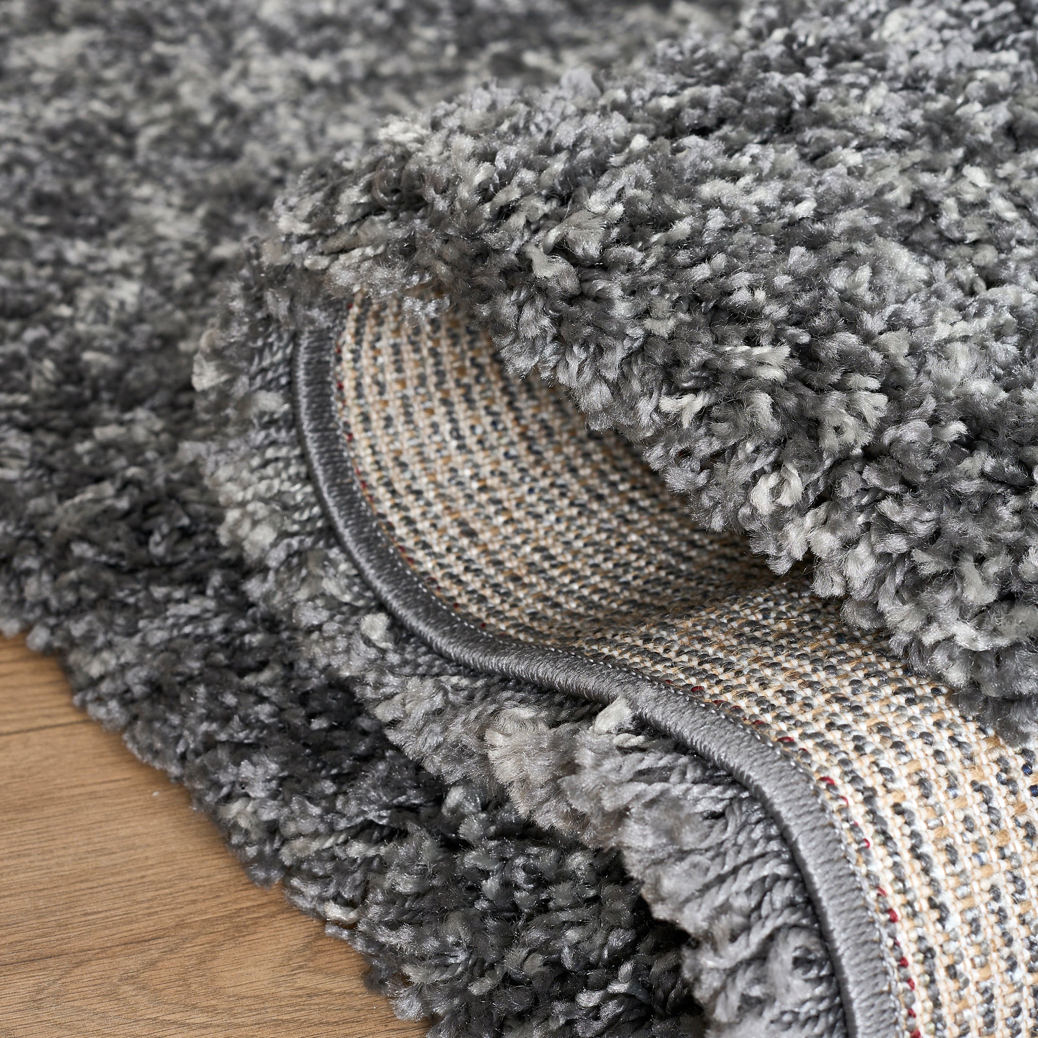 Grey Thick Shaggy Rug - California