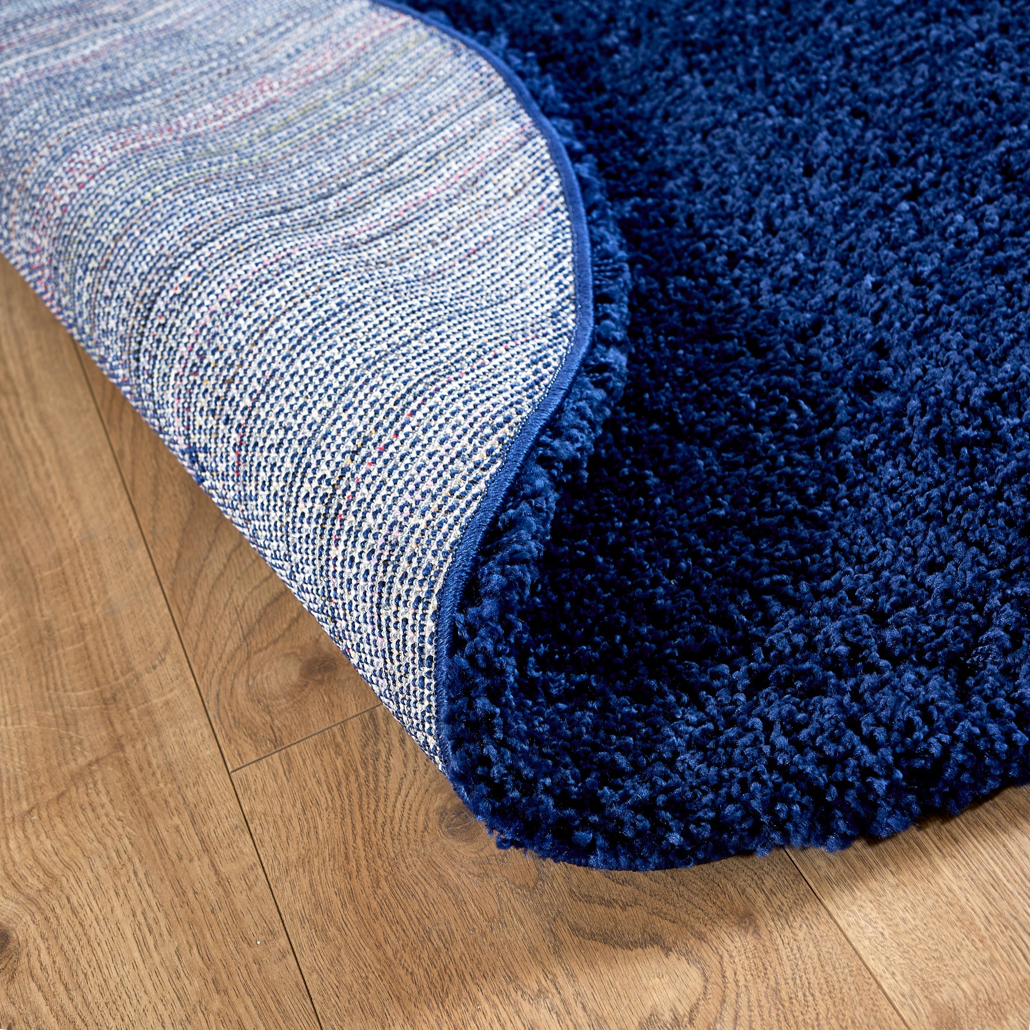 Navy Blue Thick Shaggy Rug - California