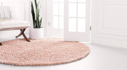 Rose Pink Thick Shaggy Rug - California