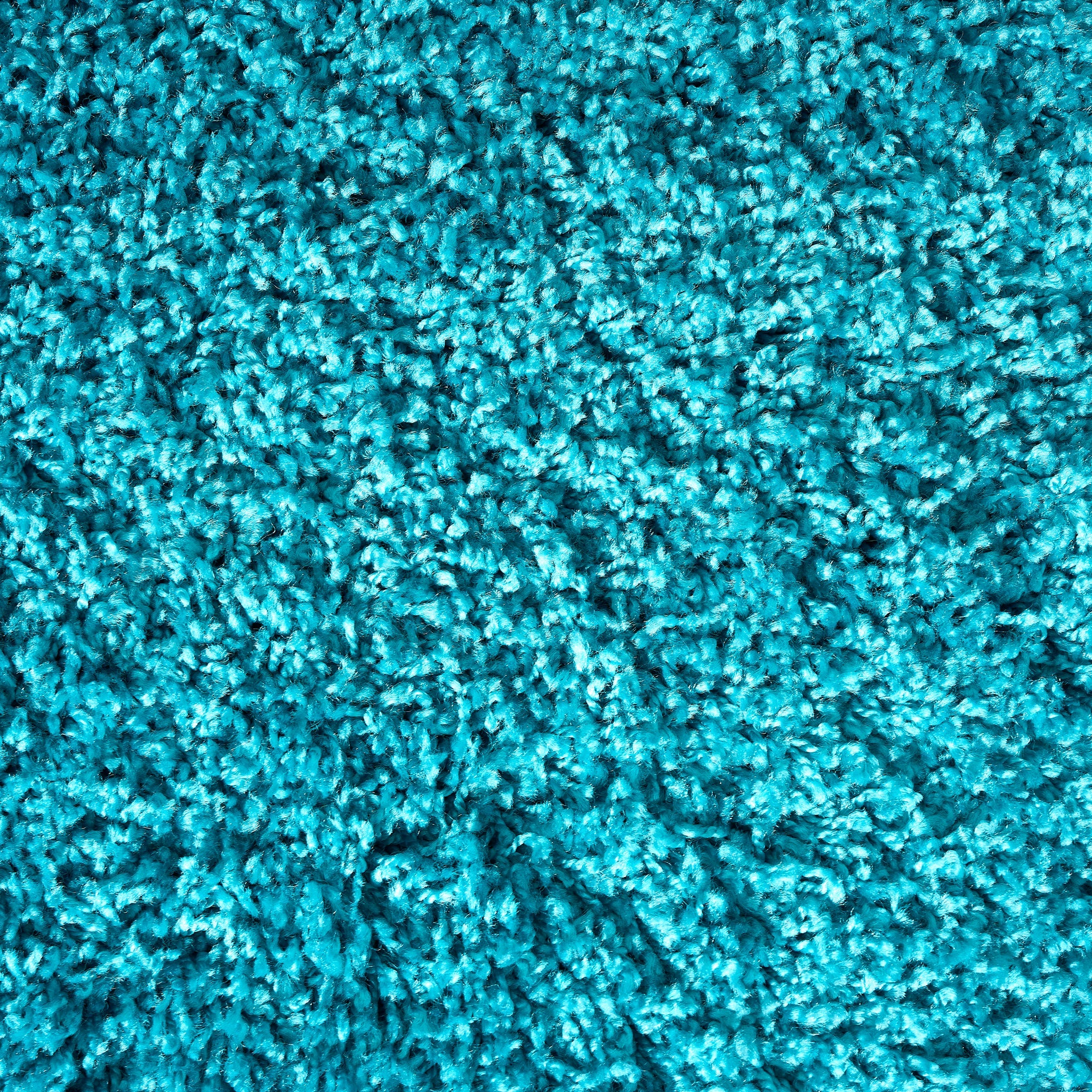 Teal Blue Thick Shaggy Rug - California