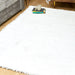 Snow White Plain Shaggy Rug - California-Bargainia.com