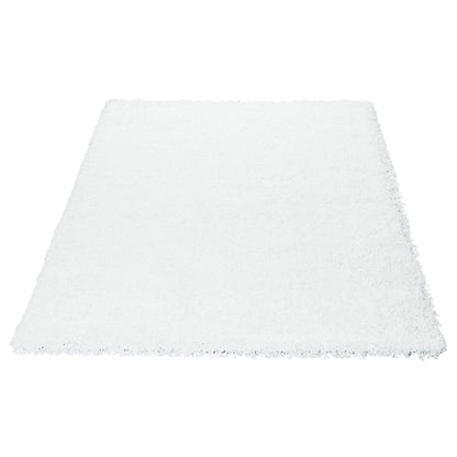 Snow White Plain Shaggy Rug - California-Bargainia.com