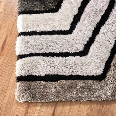 Neutral 3D Geometric Shaggy Rug - California-Bargainia.com