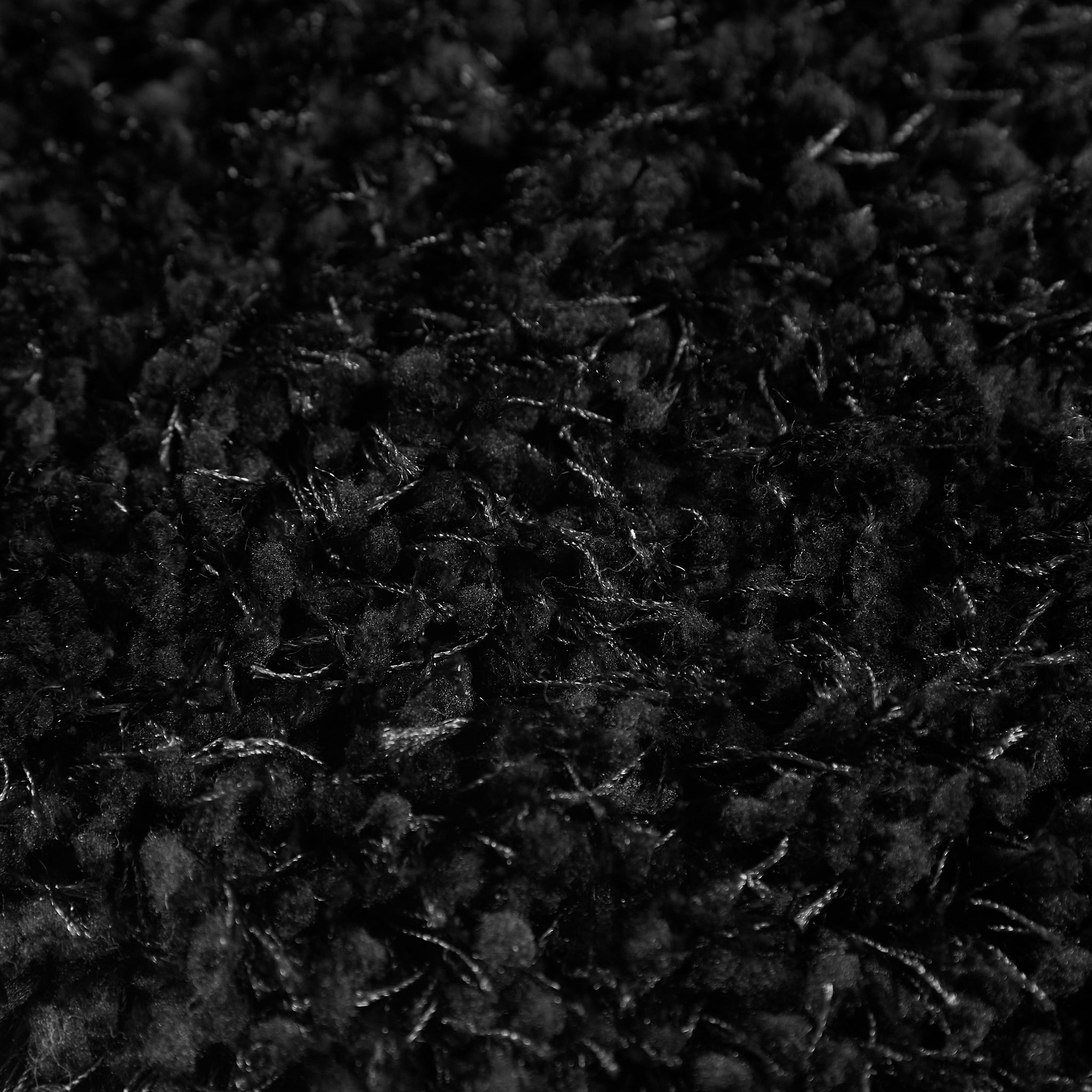 Black Solid Shaggy Rug - New York-Bargainia.com