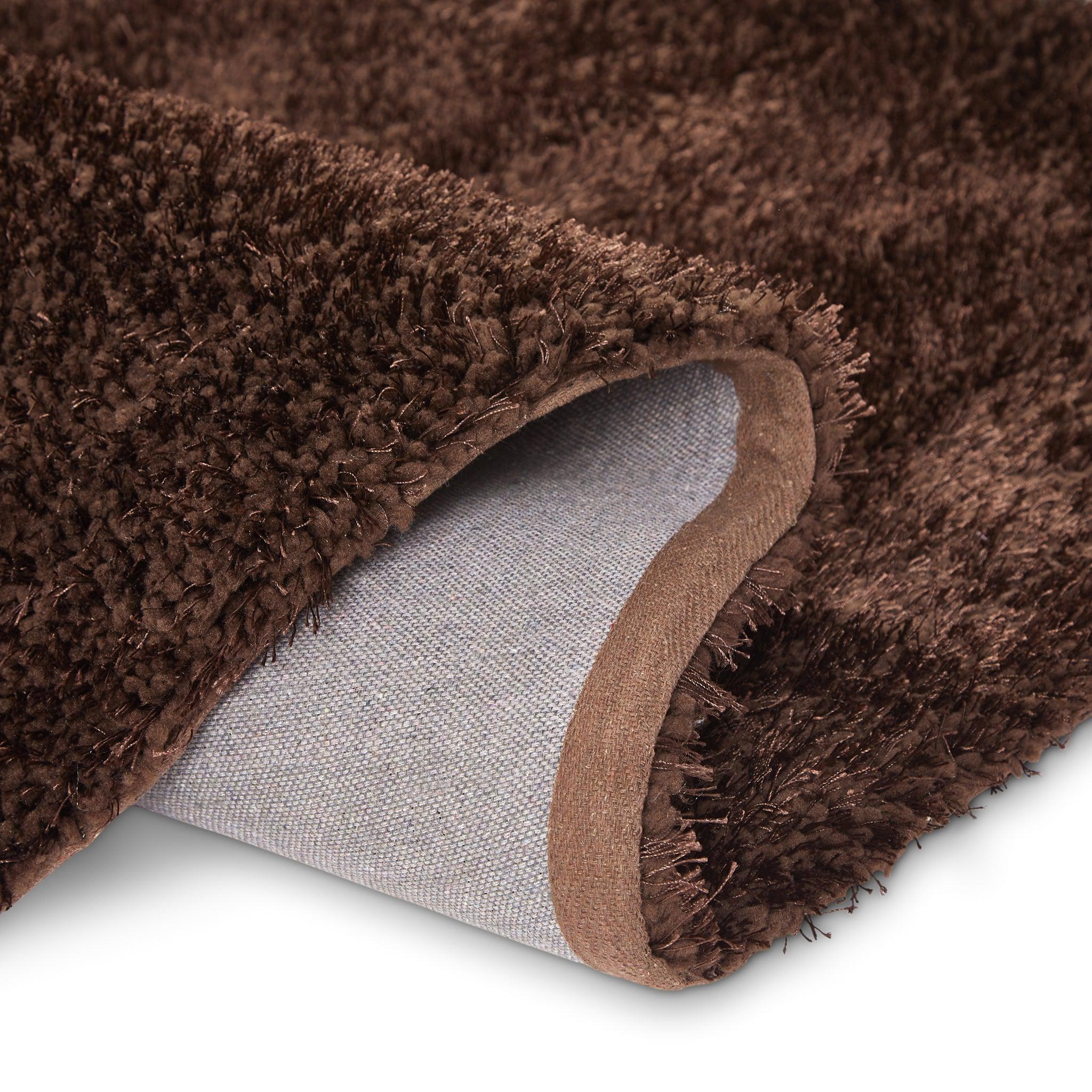 Brown Solid Shaggy Rug - New York-Bargainia.com