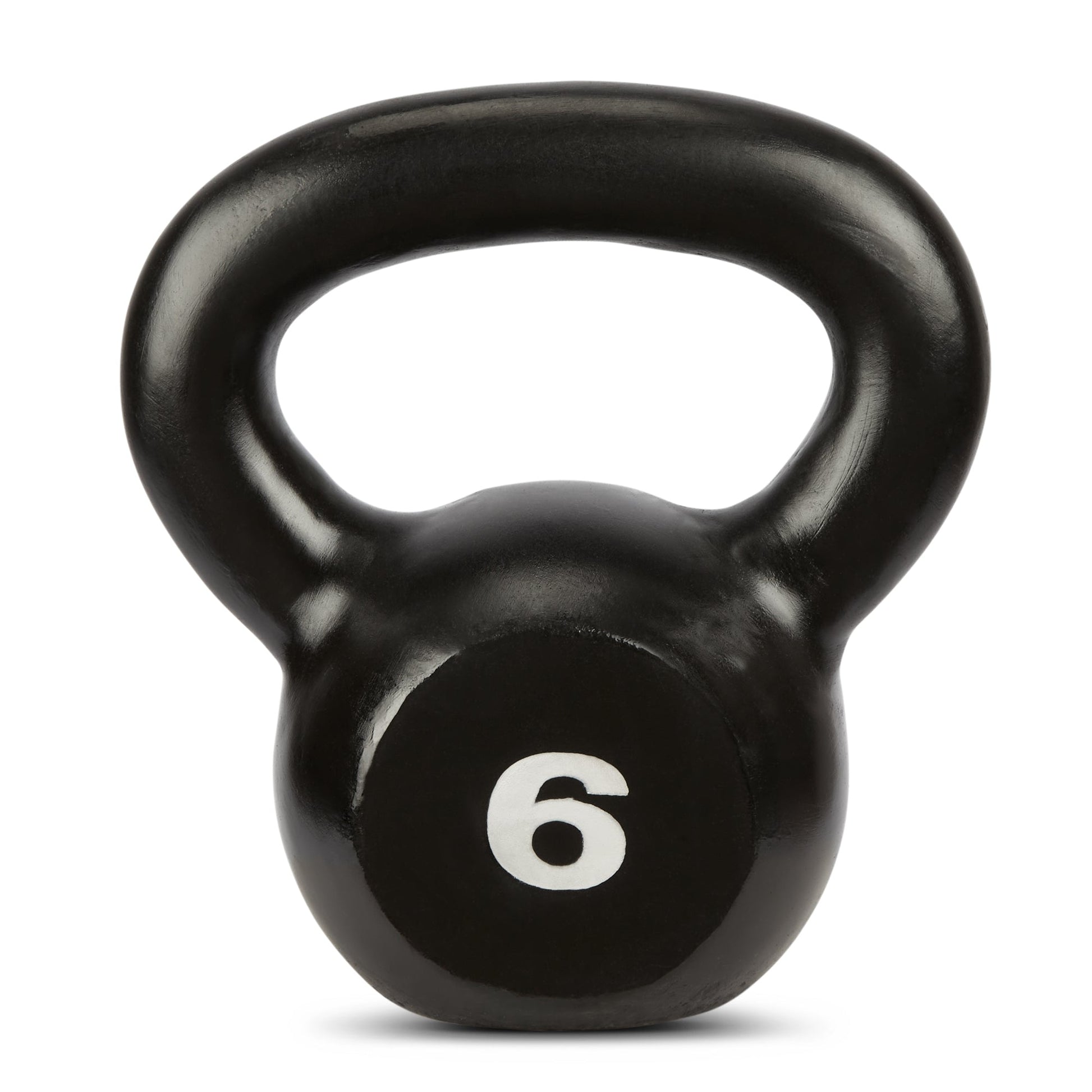 Black Cast Iron Kettlebell | 6kg | Liveup Sports-Bargainia.com