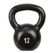 Black Cast Iron Kettlebell | 12kg | Liveup Sports-Bargainia.com