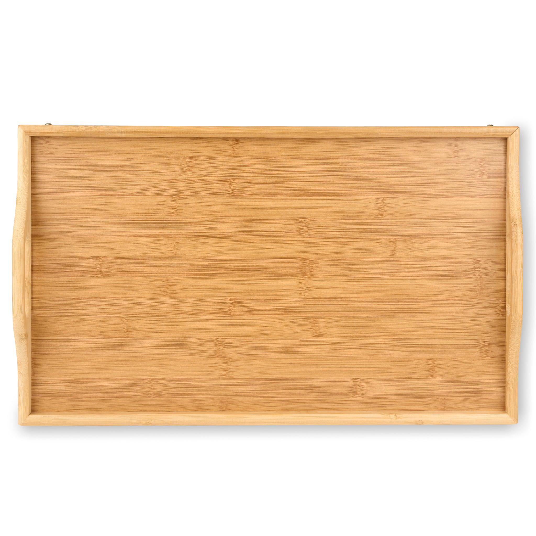 Bamboo Serving Tray With Foldable Legs - 30 x 50cm-5056536103567-Bargainia.com