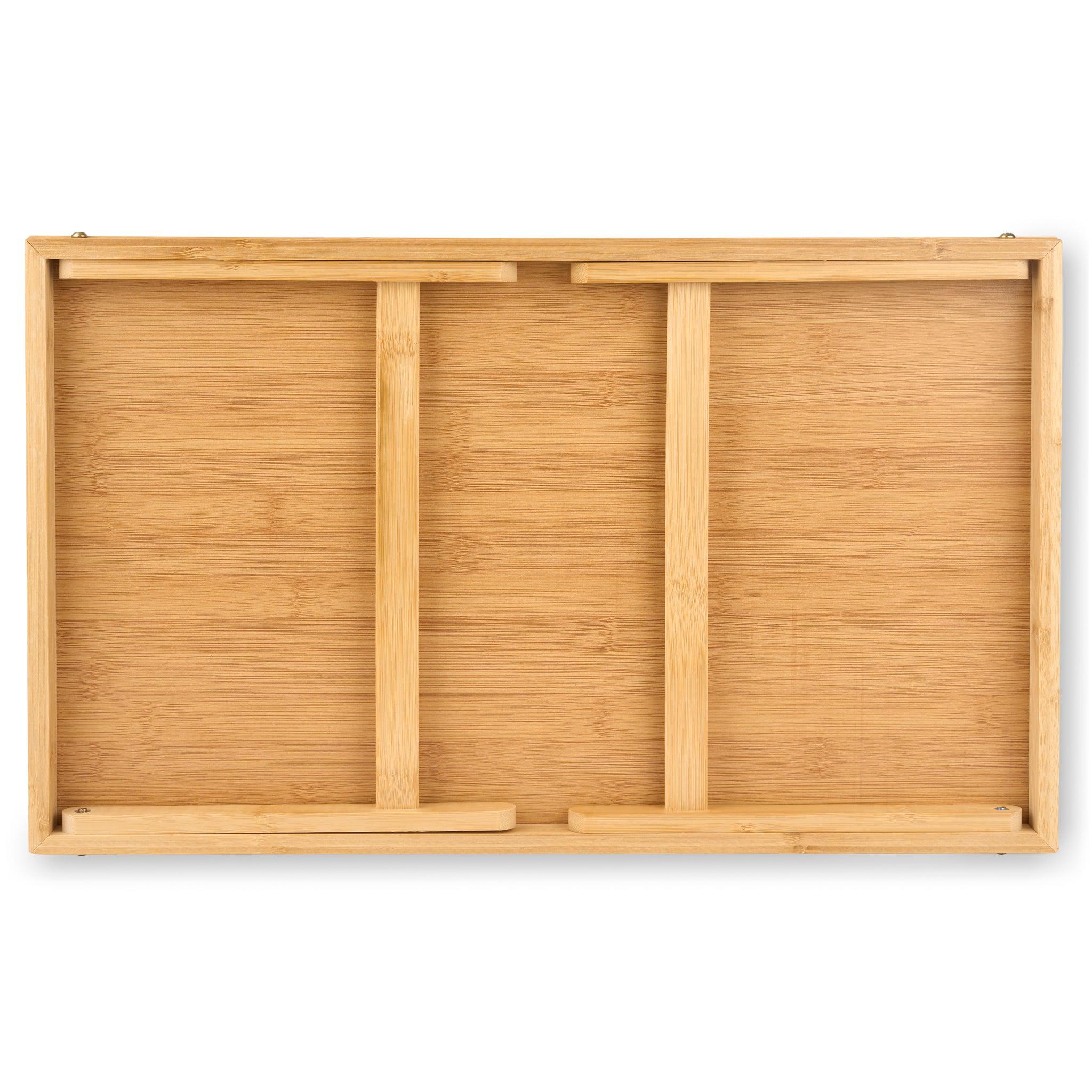 Bamboo Serving Tray With Foldable Legs - 30 x 50cm-5056536103567-Bargainia.com