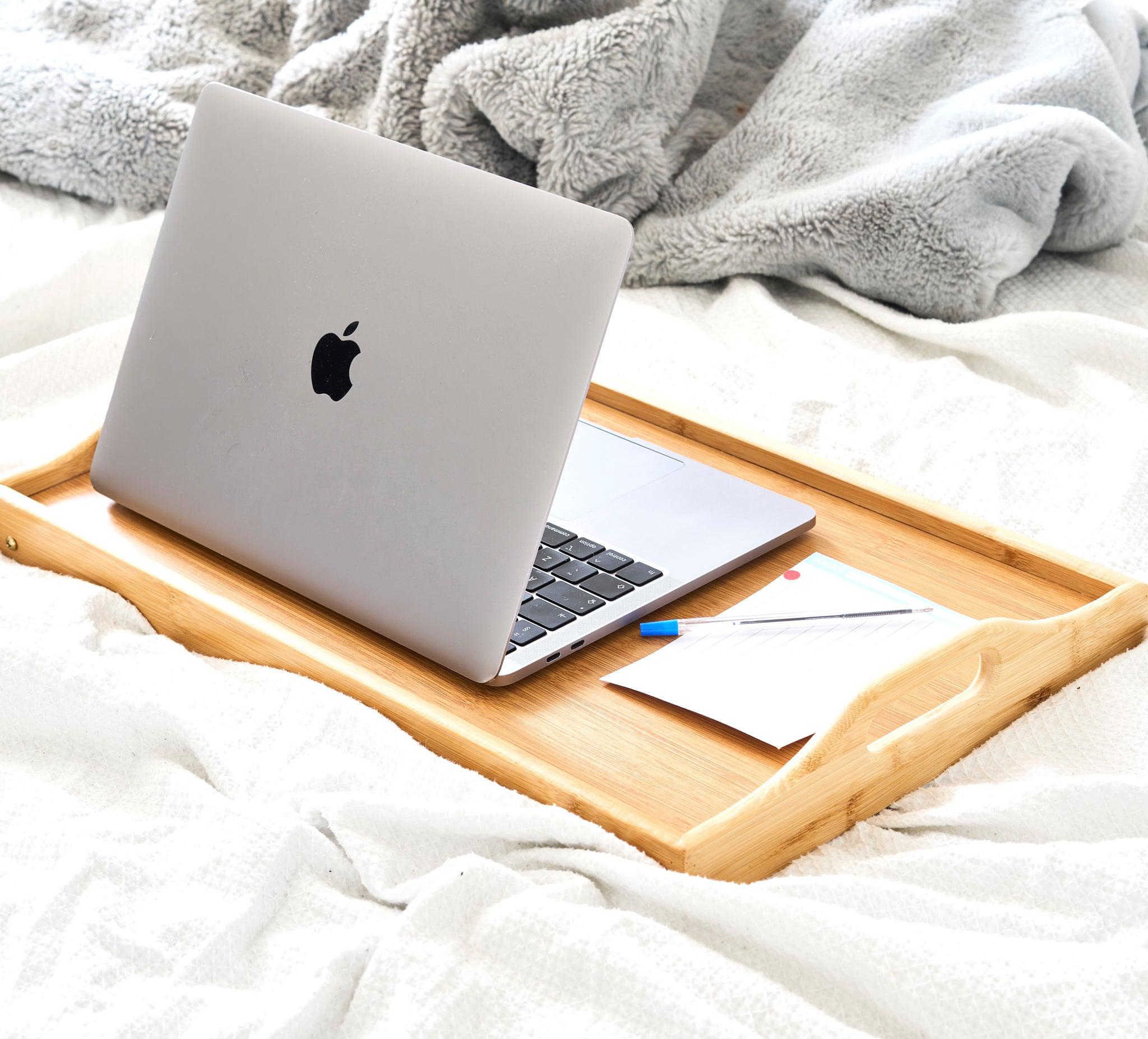 Bamboo Serving Tray With Foldable Legs - 30 x 50cm-5056536103567-Bargainia.com