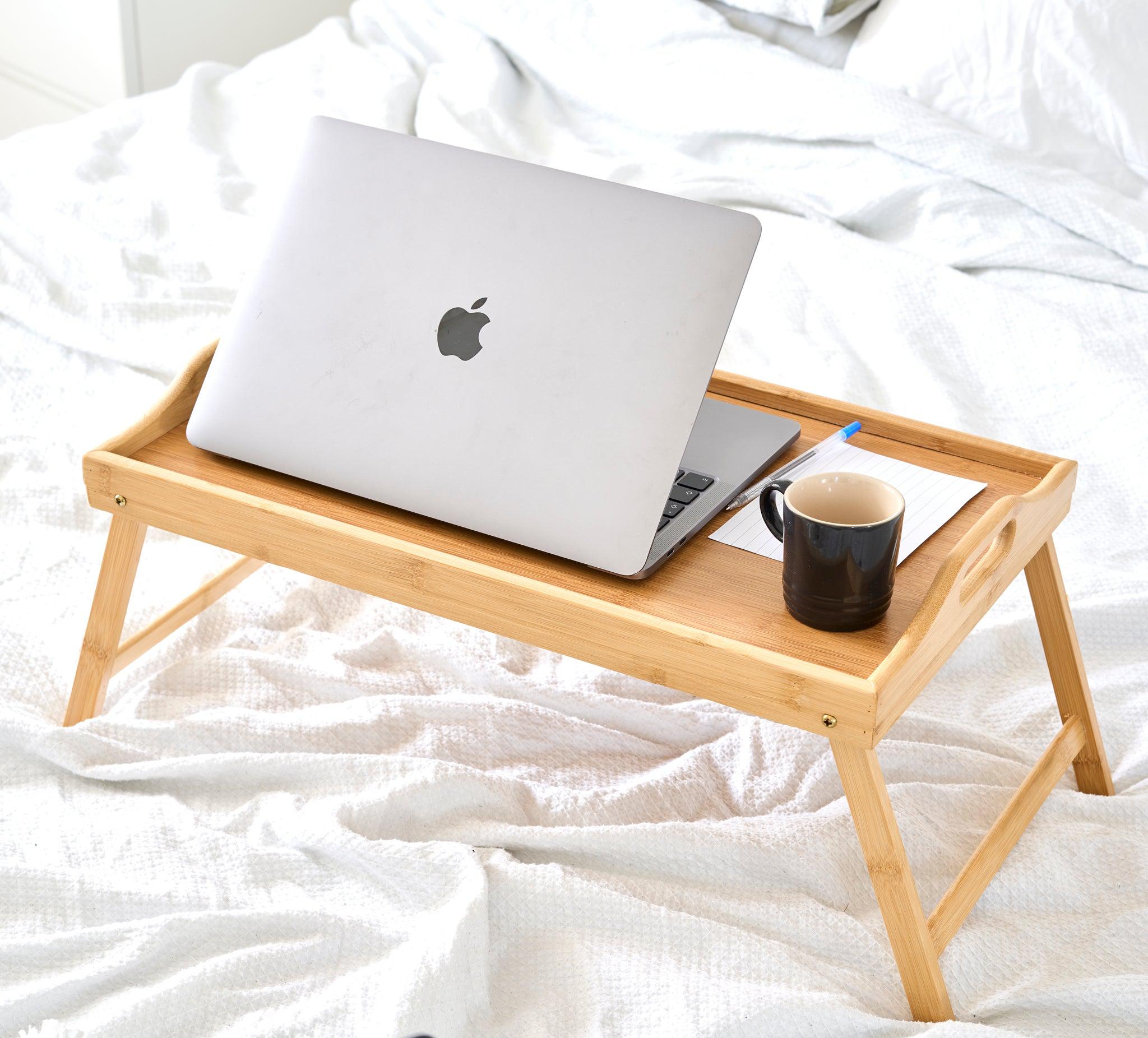 Bamboo Serving Tray With Foldable Legs - 30 x 50cm-5056536103567-Bargainia.com