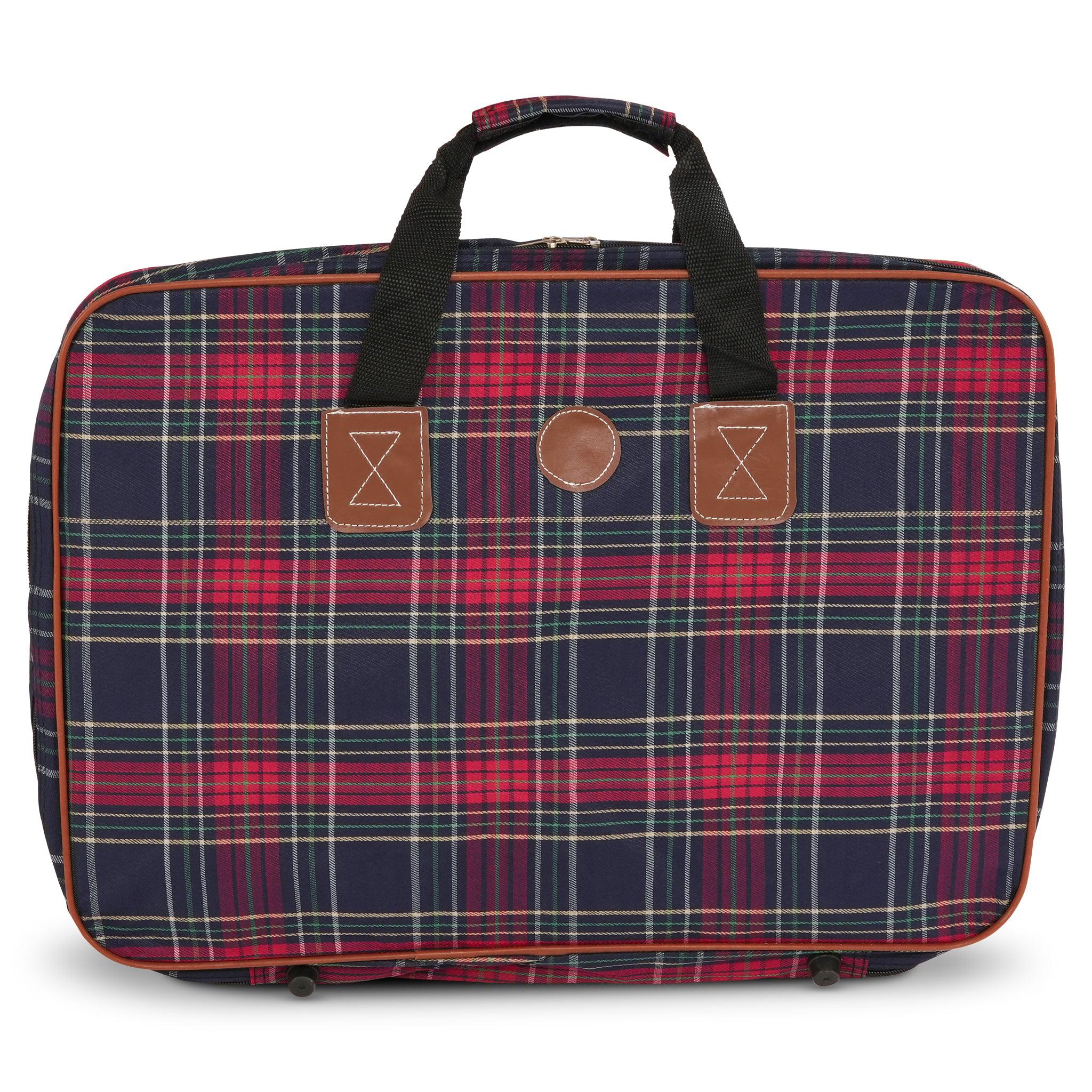 Suitcase Set Checkered 4 Piece 51cm-4038478100065-Bargainia.com