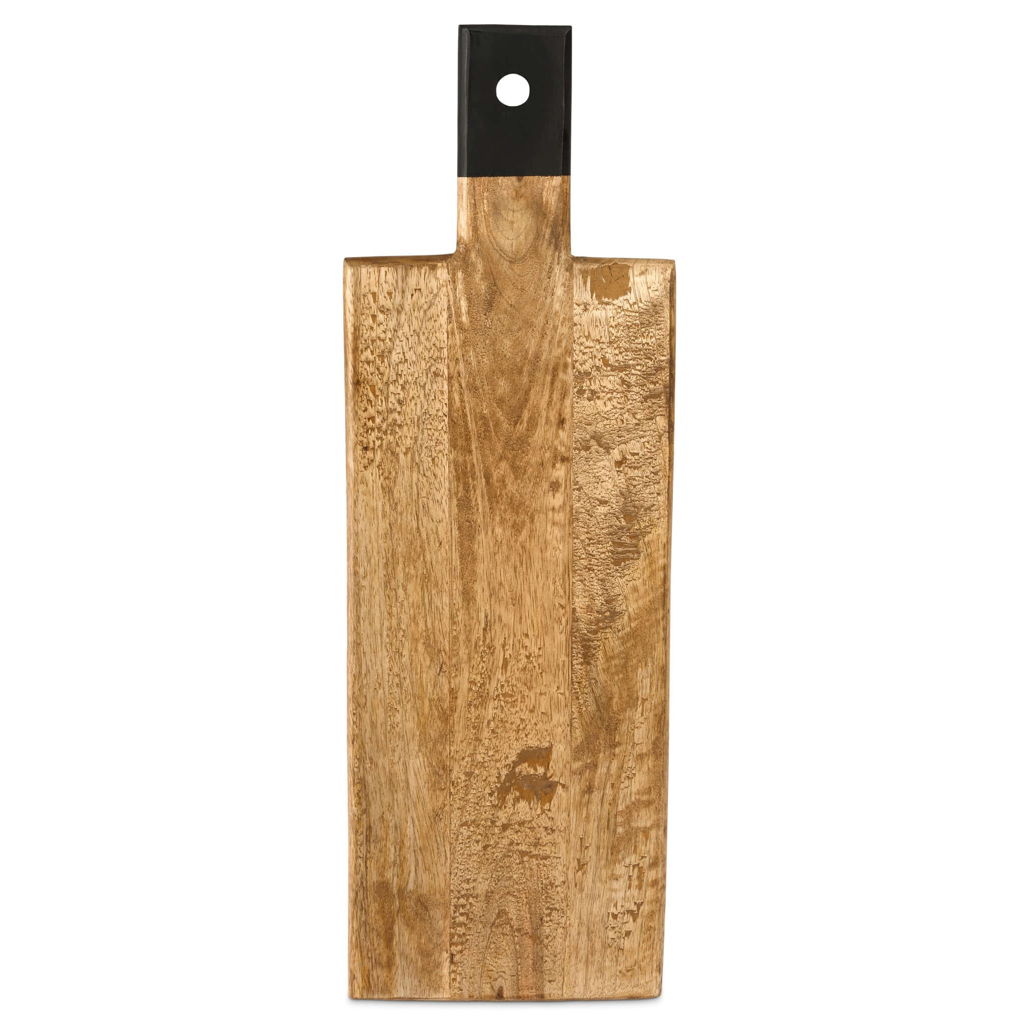 Mango Wood Serving Cutting Board With Black Handle Assorted Sizes