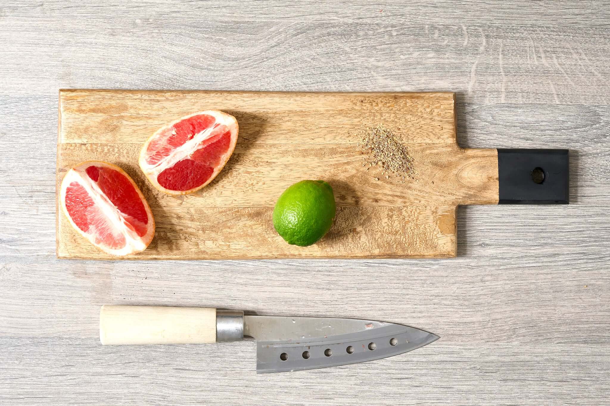 Mango Wood Serving Cutting Board With Black Handle Assorted Sizes