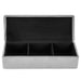 Gusta Tea Box Storage Velvet Grey 3 Compartments 24cm-8712628291938-Bargainia.com