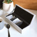 Gusta Tea Box Storage Velvet Grey 3 Compartments 24cm-8712628291938-Bargainia.com