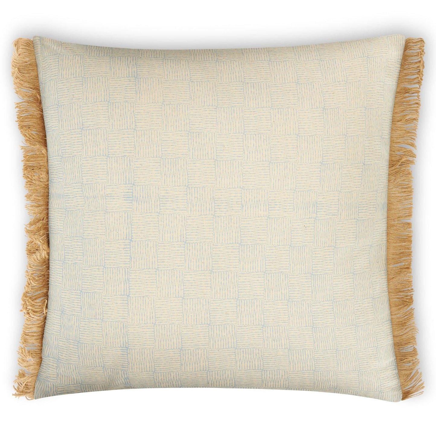 Fero Blue Falls Fringed Cushion - 45 x 45cm-8714503347020-Bargainia.com