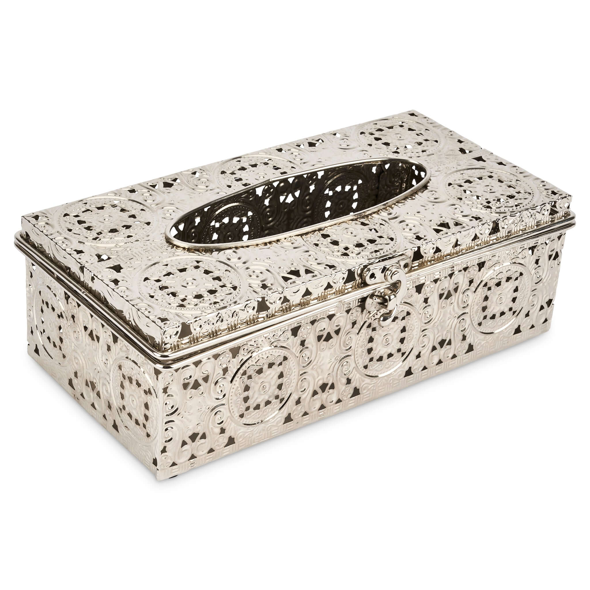 Home Accents Decorative Silver Tissue Box Holder-8718658571491-Bargainia.com