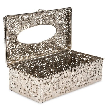 Home Accents Decorative Silver Tissue Box Holder-8718658571491-Bargainia.com