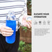 Glass Water Bottle with Bamboo Lid & Coloured Silicone Sleeve 540ml Assorted Colours-Bargainia.com