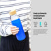 Glass Water Bottle with Bamboo Lid & Coloured Silicone Sleeve 540ml Assorted Colours-Bargainia.com