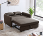 Dahlia Pull Out 2 Seater Double Sofa Bed - Brown-5056150263586-Bargainia.com