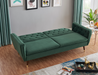 Victoria 3 Seater Velvet Click Clack Sofa Bed - Green-5056150263647-Bargainia.com