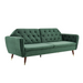 Victoria 3 Seater Velvet Click Clack Sofa Bed - Green-5056150263647-Bargainia.com