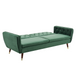 Victoria 3 Seater Velvet Click Clack Sofa Bed - Green-5056150263647-Bargainia.com