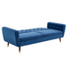 Victoria 3 Seater Velvet Click Clack Sofa Bed - Blue-5056150263630-Bargainia.com