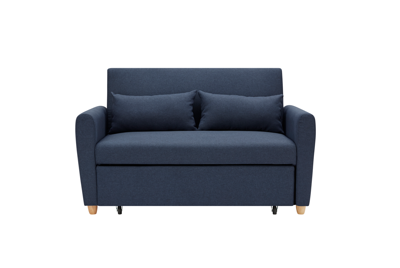 Dahlia Pull Out 2 Seater Double Sofa Bed - Navy Blue-5056150263609-Bargainia.com